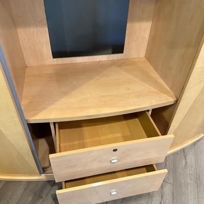 Italian Armoire Entertainment Center W/ Sliding Doors