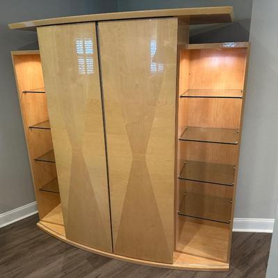 Italian Armoire Entertainment Center W/ Sliding Doors