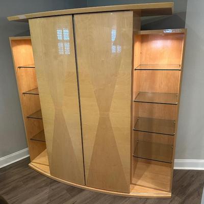 Italian Armoire Entertainment Center W/ Sliding Doors