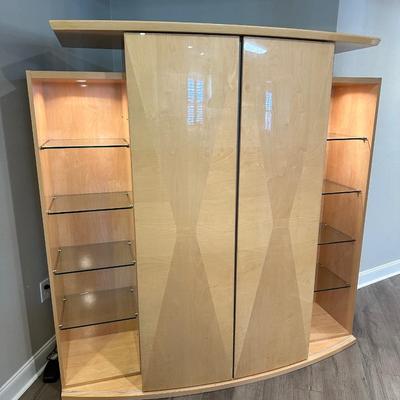 Italian Armoire Entertainment Center W/ Sliding Doors