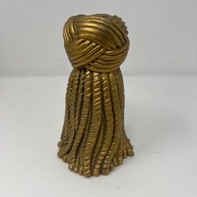 Pair of 5.75â€ tall Tassel Candlestick Holders