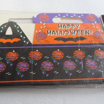 Neat Newer Lot of Halloween Treat Boxes and 2 Sheets of Cut Out Cats