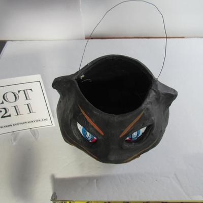 1980s Repro Black Cat Halloween Bucket