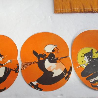 Old Halloween Tissue Paper Hats and Die Cuts