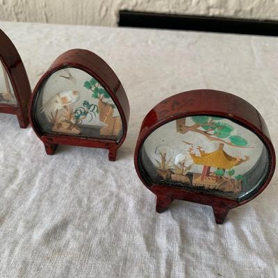 Set of 4 chinese dioramas