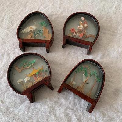 Set of 4 chinese dioramas