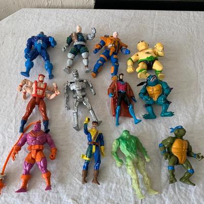 Toy small figures collection Ninja Turtles, Superheroes