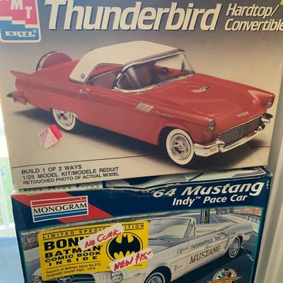 Vintage Car Models Thunderbird & Mustang