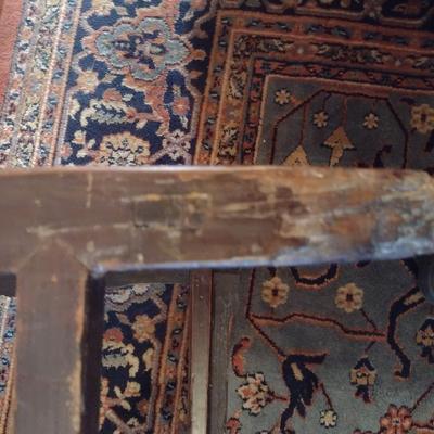 Antique Solid Wood Carved Accent Chair