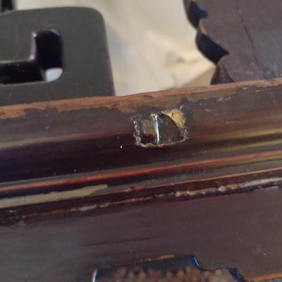 Antique Solid Wood Carved Accent Chair