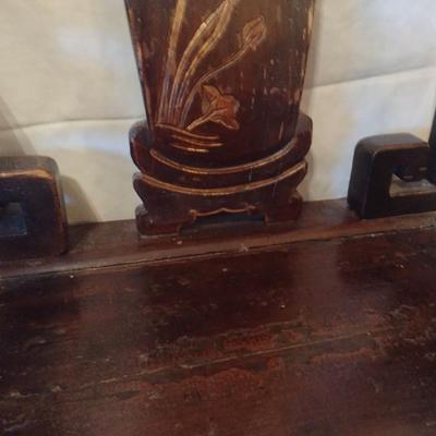 Antique Solid Wood Carved Accent Chair
