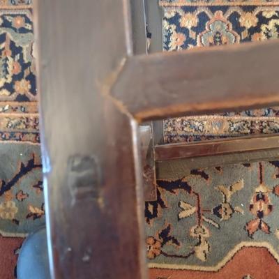 Antique Solid Wood Carved Accent Chair