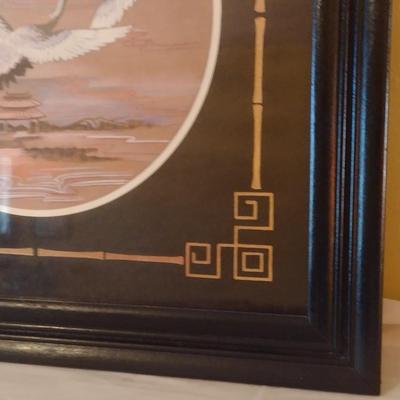 Framed Art Print Asian Influence Herons in Flight Choice A