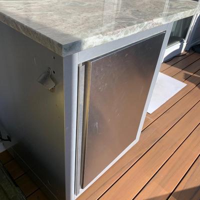 Industrial Refrigerator For Outdoor Use With Marble Top