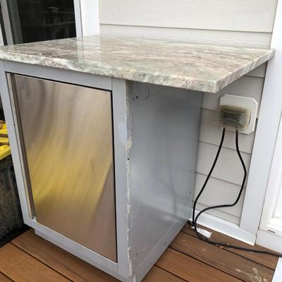 Industrial Refrigerator For Outdoor Use With Marble Top