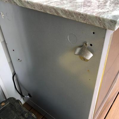 Industrial Refrigerator For Outdoor Use With Marble Top