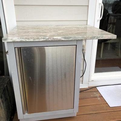 Industrial Refrigerator For Outdoor Use With Marble Top