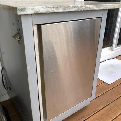 Industrial Refrigerator For Outdoor Use With Marble Top