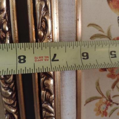 Pair of Nicely Framed Asian Influence Birds on a Branch Art on Canvas Signed