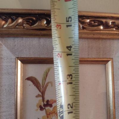 Pair of Nicely Framed Asian Influence Birds on a Branch Art on Canvas Signed