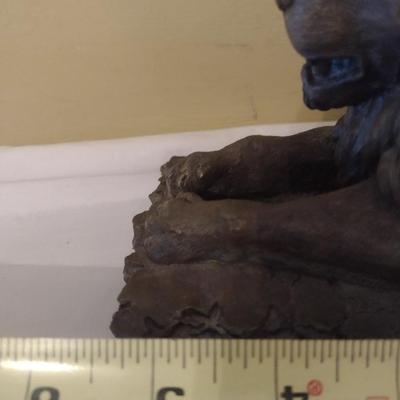 Vintage Resin Lion Bust Bookends