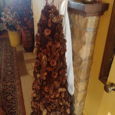Large Hand-Crafted Natural Pinecone Tree
