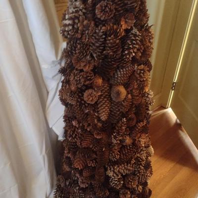 Large Hand-Crafted Natural Pinecone Tree