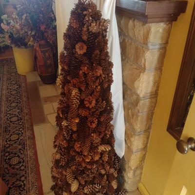 Large Hand-Crafted Natural Pinecone Tree