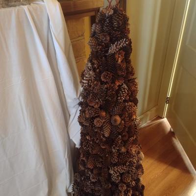 Large Hand-Crafted Natural Pinecone Tree
