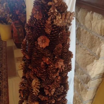 Large Hand-Crafted Natural Pinecone Tree