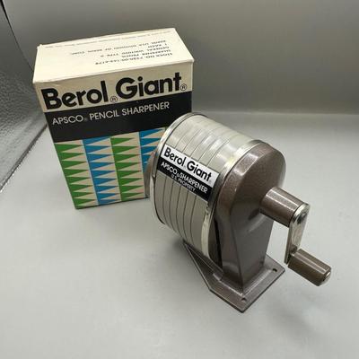 Vintage Berol Giant Pencil Sharpener In Box