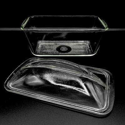 WESTINGHOUSE ~ Pair (2) ~ Vtg. Clear Glass Refrigerator Dishes With Lids ~ *Read details