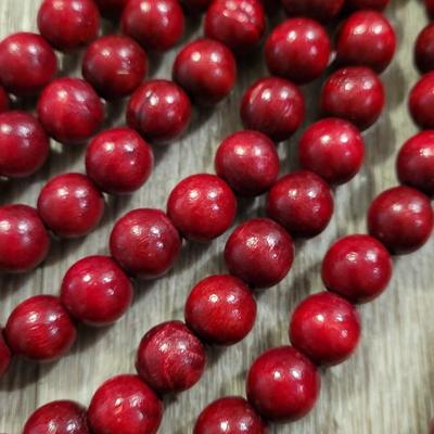 Vintage Red Wood Bead Trimming