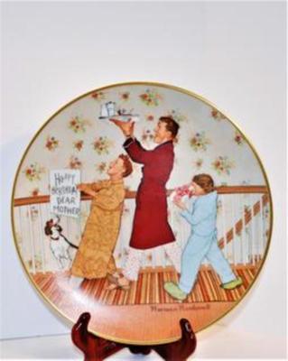 "Happy Birthday, Dear Mother" Norman Rockwell Collector Plate