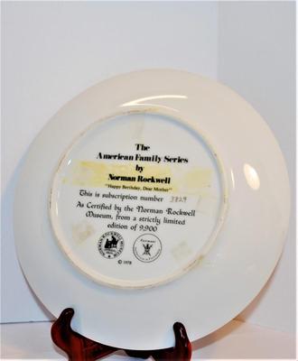 "Happy Birthday, Dear Mother" Norman Rockwell Collector Plate