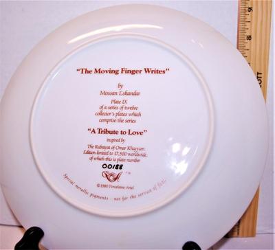 "The Moving Finger Writes" Mossman Eskandar Collector Plate