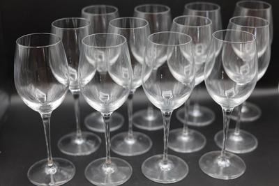 Twelve Stem Wine Glasses (12)