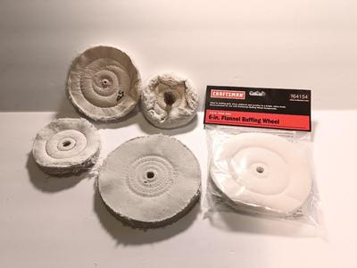 Variety of Flannel buffing wheels