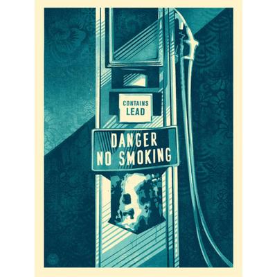 2016 Shepard Fairey DANGER NO SMOKING Obey Giant Screen Print Poster S/N