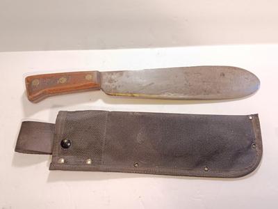 US WW2 USMC Marine Corps Large Bolo Knife Chatillon N.Y. With sheath