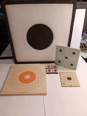 Lots of Paper targets with large foam target