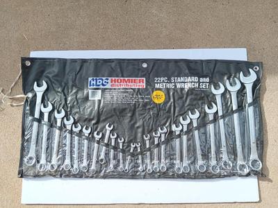 HDC Homier Distributing 22-piece standard and metric wrench set