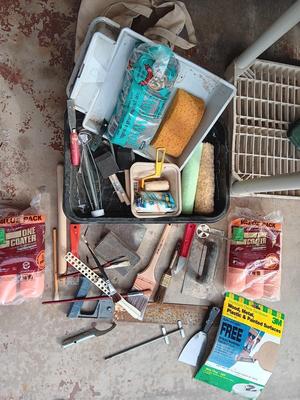 Painting and drywall supplies - Paint brushes - Paint trays - saw - rollers and more