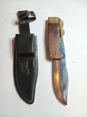 Pakistan Stainless steel folding knife with sheath