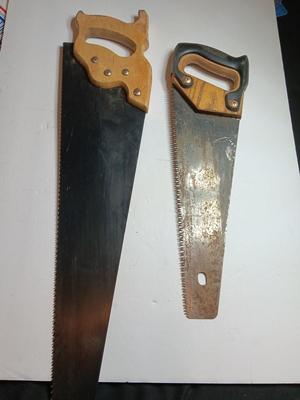 Two different sized saws one large one small