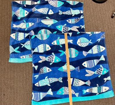Blue Ocean Fish Beach Towels Main-stays