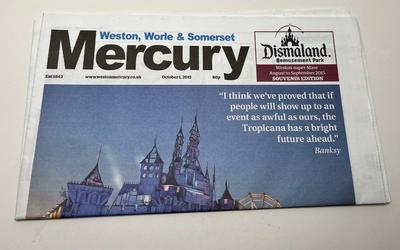 Bansky Dismaland Bemusement Park Art Local Newspaper "Mercury" Souvenir Edition