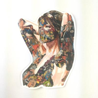 SANDRA CHEVRIER’S A WOMAN OF A THOUSAND FACES ART POST CARD