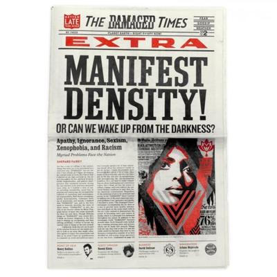 SHEPARD FAIREY - THE DAMAGED TIMES NEWSPAPER
