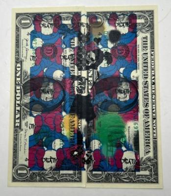 DEATH NYC - BANKSY BOMB GIRL X KAWS DIPTYCH DOLLARS